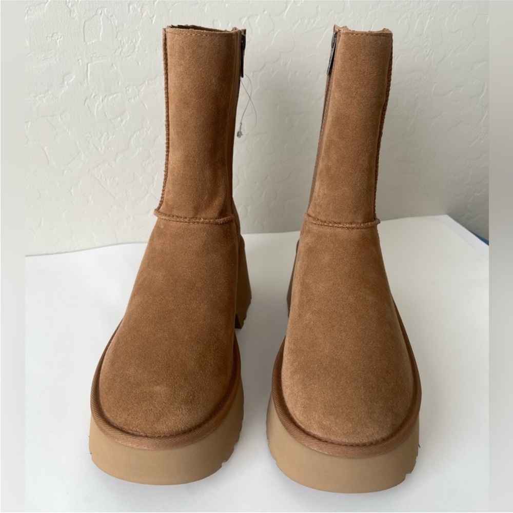 Ugg Classic Platform New Heights Twin Seam Women's Chestnut Boots, NEW - Picture 6 of 12